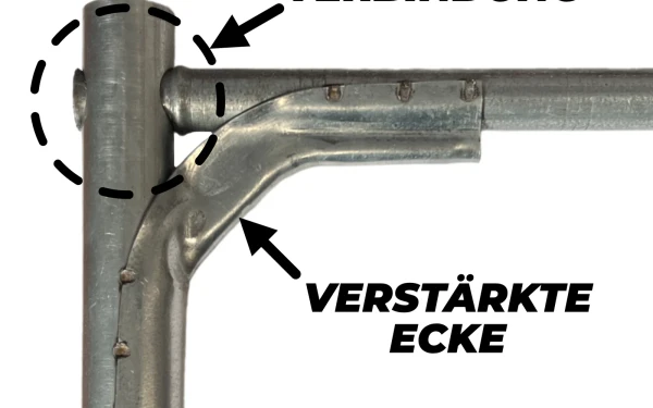 Bauzaunex Mobilzaun mit verstärkten Ecken